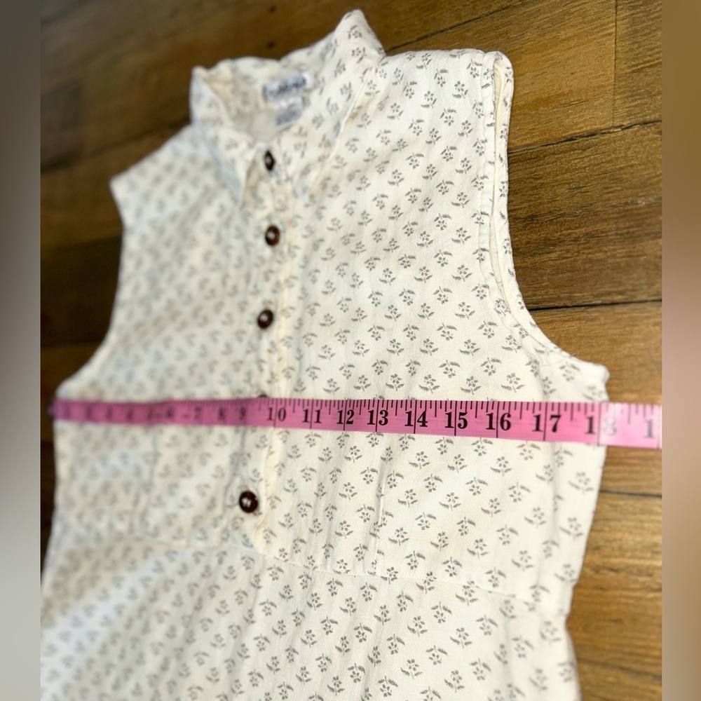 Bohemia Sleeveless Cream And Gray Patterned Dress… - image 2